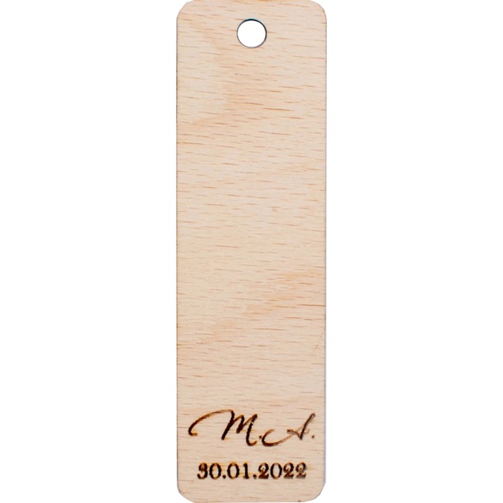 Semn de Carte din lemn, HH1555 Marturie Nunta, Botez, Eveniment 3x10 cm