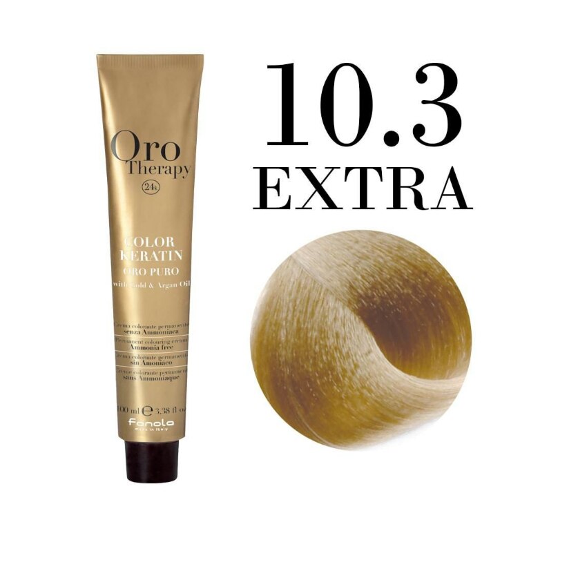 ORO THERAPY COLOR KERATIN Vopsea permanenta 10.3 blond platinat auriu ...