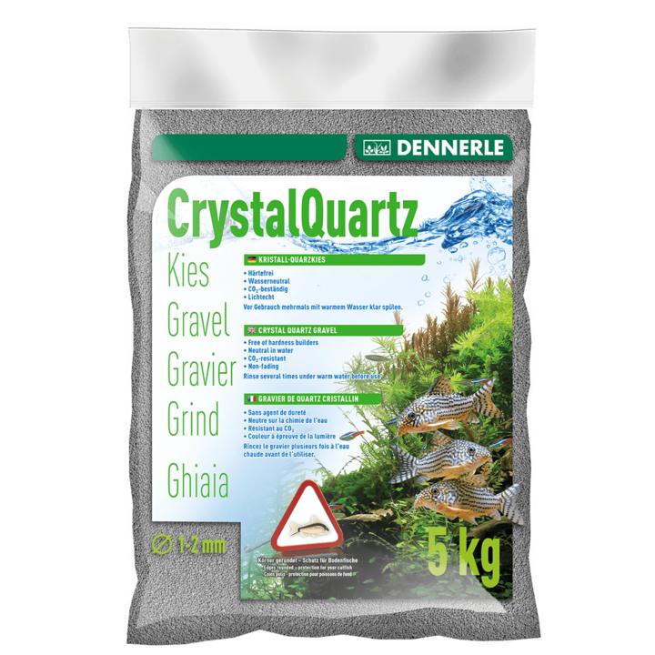 Nisip Dennerle Crystal Quartz Gravel, slate grey 10 kg