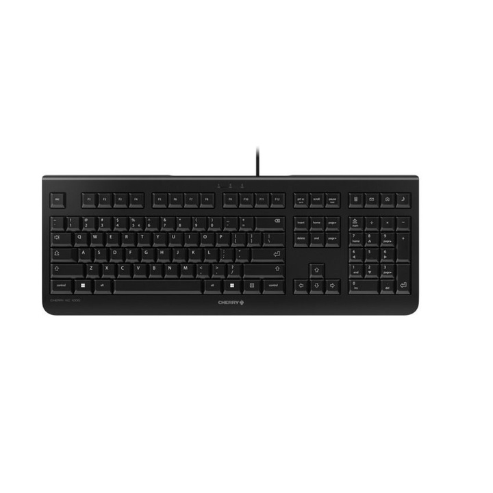 Кабелна клавиатура, Cherry, KC 1000 USB US, JK-0800EU-2, черна