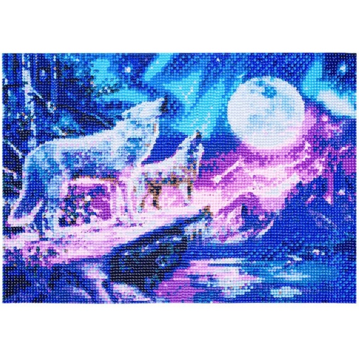 Gyémánt hímző készlet 5d, gyémánt festés, mozaik, Lupi minta, 30x40cm