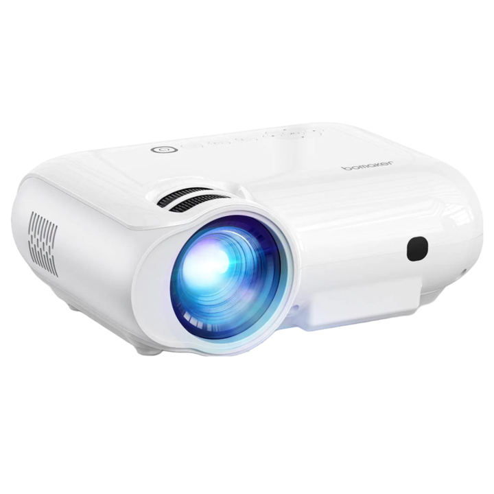 Видео проектор Bluetooth 5.0, WiFi 5G 2.4 G, преносим, Full HD 1080P, 7500 лумена, с вграден DSP високоговорител, Home Cinema mini
