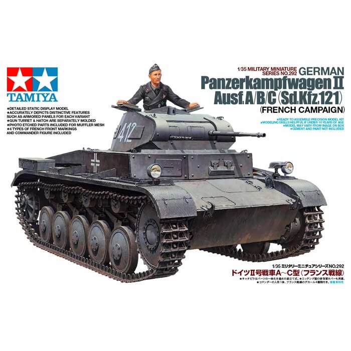 Tamiya Makettszett Panzerkampfwagen II Ausf. A/B/C (Sd.Kfz.121) 1:35 ...