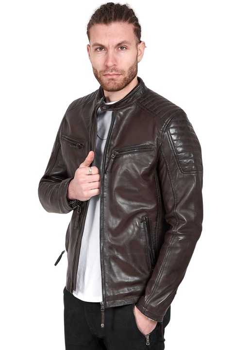 Vainas Delta Sheep férfi bőrdzseki, barna, 3XL INTL