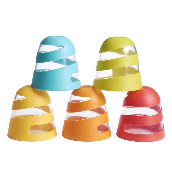 Комплект от 5 играчки за баня Tiny Love Spiral Splash Cups 862188, многоцветни