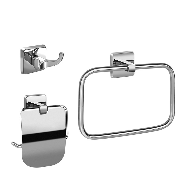 Set accesorii baie, cu trei piese, Karlim Milet 3 in 1, ML.5002