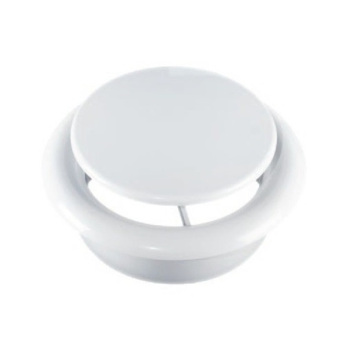 Kerek szellőzőrács, Polipropilén, 125 mm, Fehér