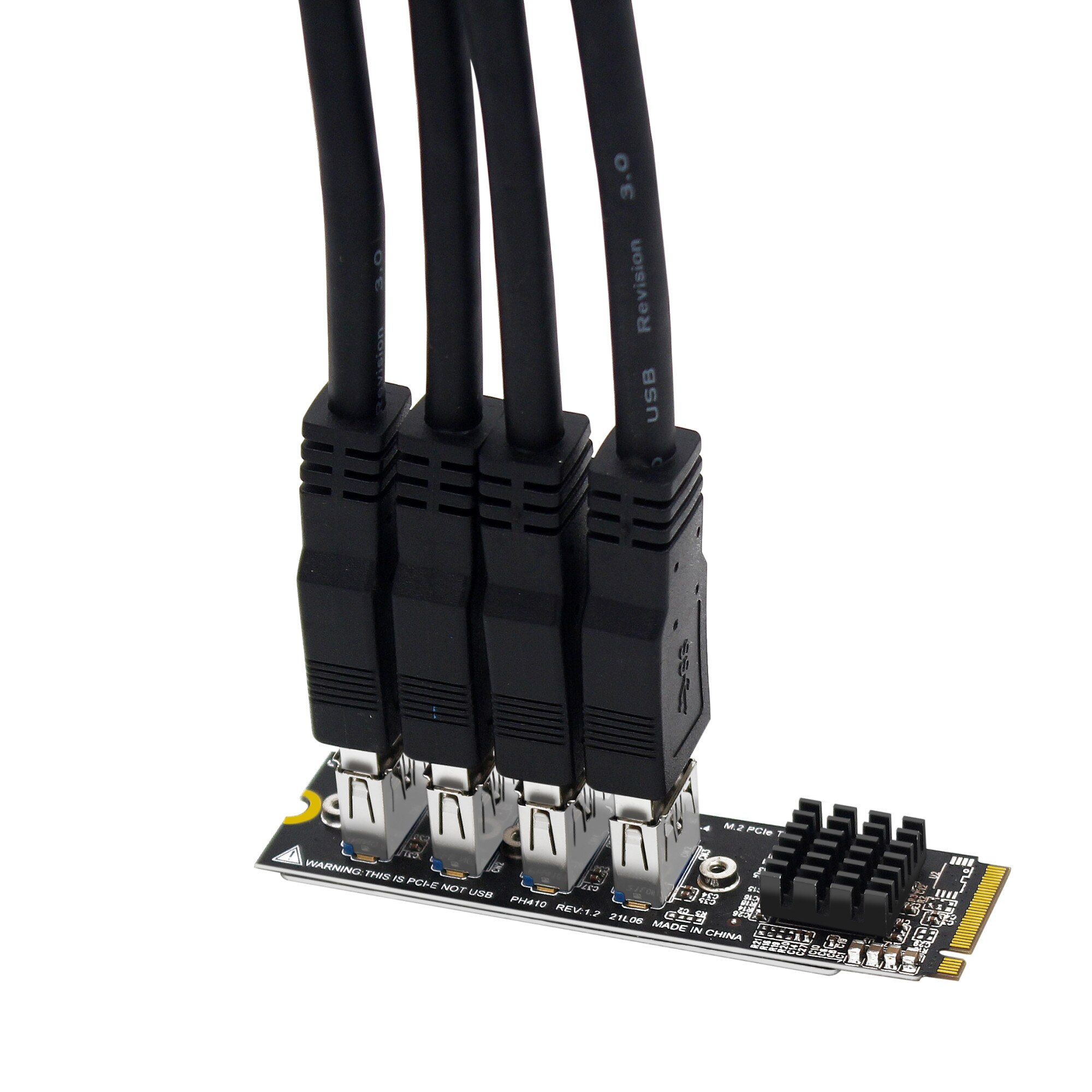 Adaptor PCIE M2 Multiplicator 4 x USB 3.0 - eMAG.ro