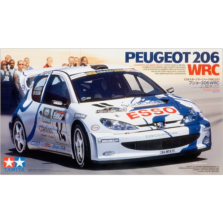Tamiya makettszett Peugeot 206 WRC 1:24 (300024221)