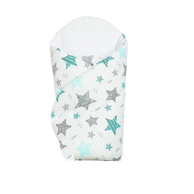 Paturica de infasat multifunctionala modulara 80x80 cm Mint Stars