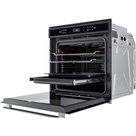 Cuptor incorporabil Whirlpool W6OM44S1PBS, Electric, 73 l, Autocuratare piroliza, Tehnologia 6TH Sense, Clasa A+, Ready2Cook, Grill, Negru