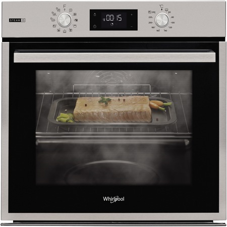Cuptor incorporabil Whirlpool OASKP8V1SWIX, Electric, 73 l, Autocuratare piroliza, Display, Gentle Steam, Inox