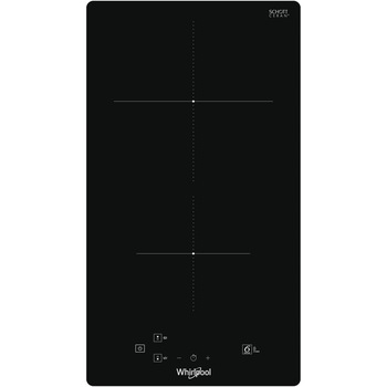 Plita incorporabila Whirlpool WSQ0530NE, Inductie, 2 zone de gatire, Tehnologia 6th Sense, Caldura reziduala, 4 boostere, Negru