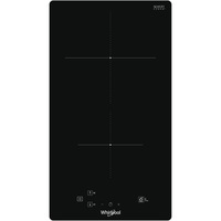 Plita incorporabila Whirlpool WSQ0530NE, Inductie, 2 zone de gatire, Tehnologia 6th Sense, Caldura reziduala, 4 boostere, Negru