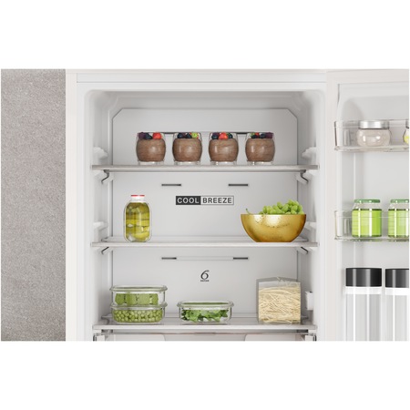 Combina frigorifica Whirlpool W7X82OW, 335 l, Clasa E, Total No Frost, Sistem Multiflow, Alarma usa, Iluminare LED, H 191.2 cm, Alb
