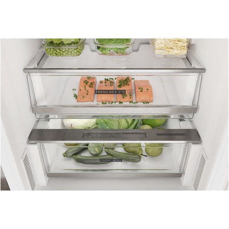 Combina frigorifica Whirlpool W7X92OWH, 367 l, Clasa E, Total No Frost, Tehnologia 6TH Sense, Alarma usa, Iluminare LED, H 202.7 cm, Alb