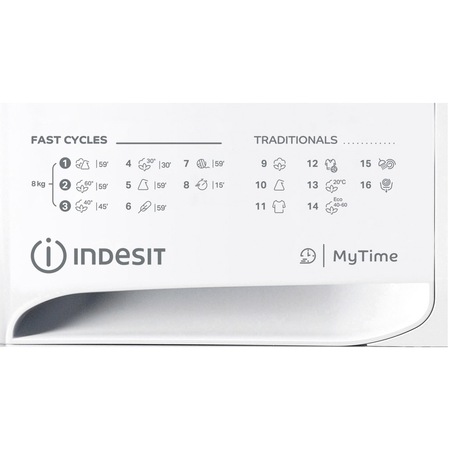 Masina de spalat rufe Indesit MTWA81484WEU, 8 kg, 1400 rpm, Clasa C, Fast Cycles, Motor Inverter, Display LED, Alb
