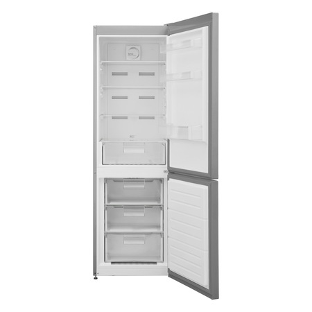 Combina frigorifica Heinner HCNF-V291SF+, 294 l, Clasa F, Total No Frost, H 186 cm, Argintiu