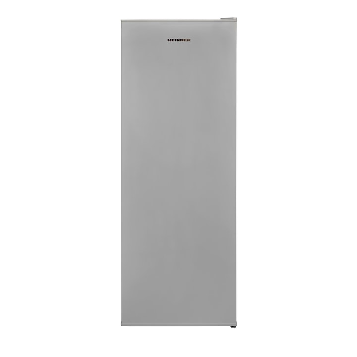 Хладилник с 1 врата Heinner HF-V250SF+, 255 л, Клас F, LED светлина, Реверсивна врата, H 144 см, Сребрист