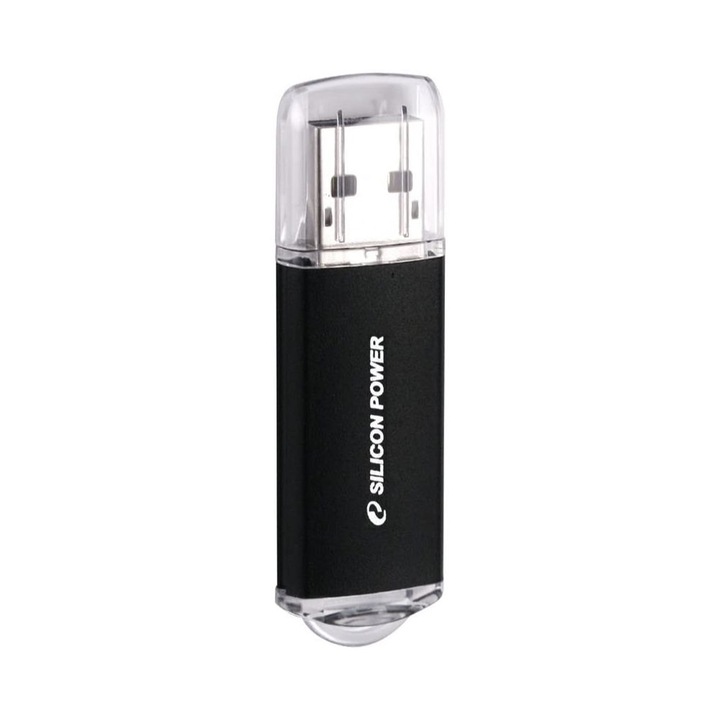 Флаш памет SILICON POWER Ultima II, 16GB, USB 2.0, Черна, SLP-USB-UF2M01V1K-16GB