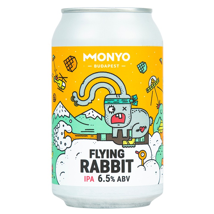 Monyo Flying Rabbit American IPA típusú sör, 0,33l