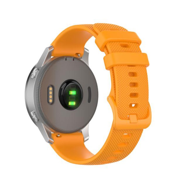 W006 óraszíj Samsung Galaxy Watch 46 mm-es karórához 3, Gear S3, Huawei Watch GT, GT 2, GT 2e, GT 2 Pro, GT 3 46 mm narancssárga
