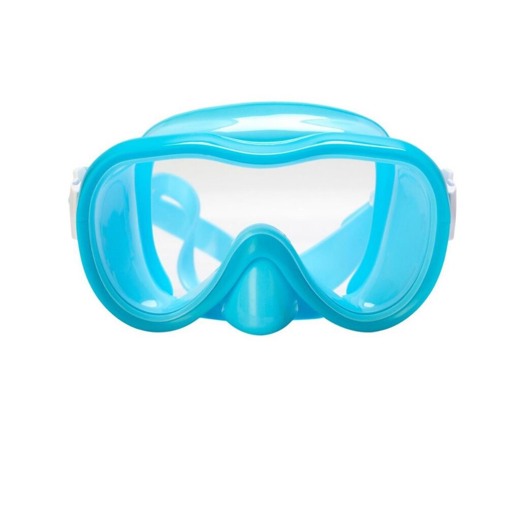 Маска за плуване, детска, поликарбонатни стъкла, аква, 6-12г - eMAG.bg