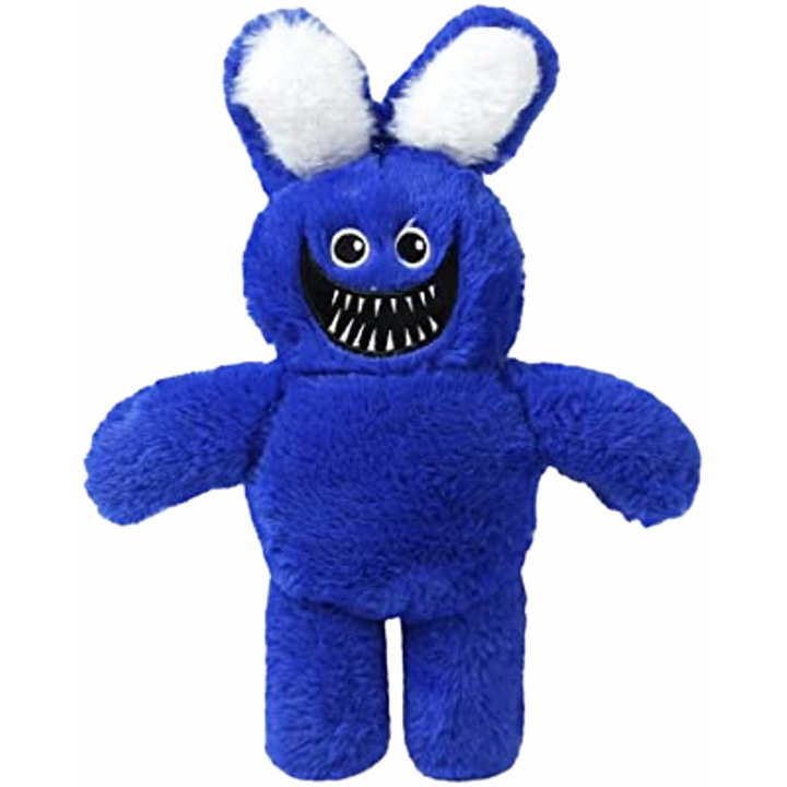 Играчка Huggy Wuggy, Заек, Плюшена, Синя, 30 см
