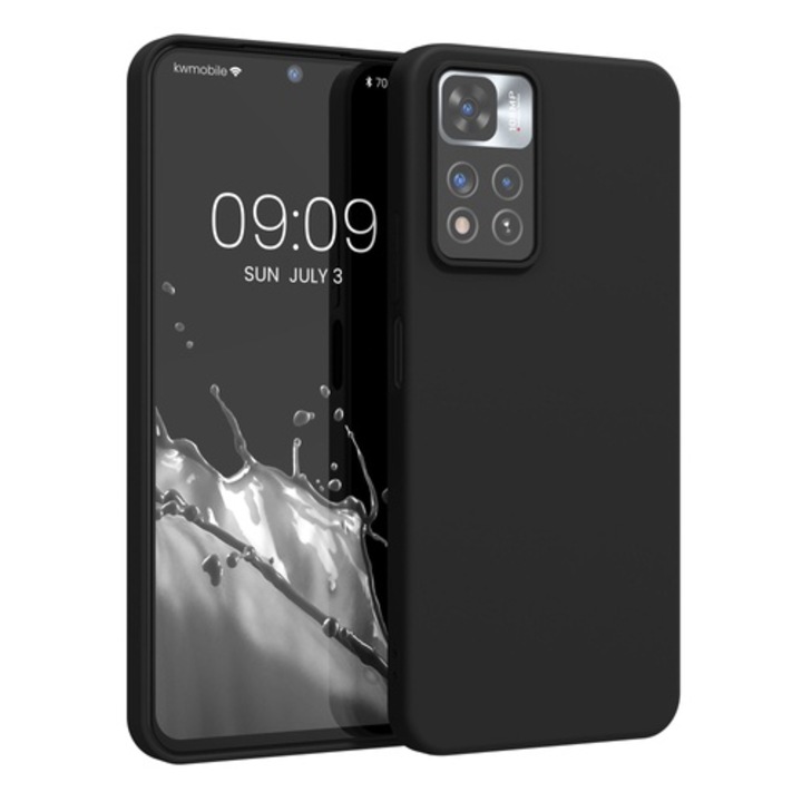 Husa pentru Xiaomi Redmi Note 11 Pro, Silicon, Negru, 56675.01, Kwmobile
