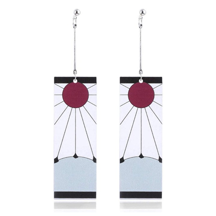 Női Supertina Demon Slayer Tanjiro fülbevaló, akril, 10 g, többszínű