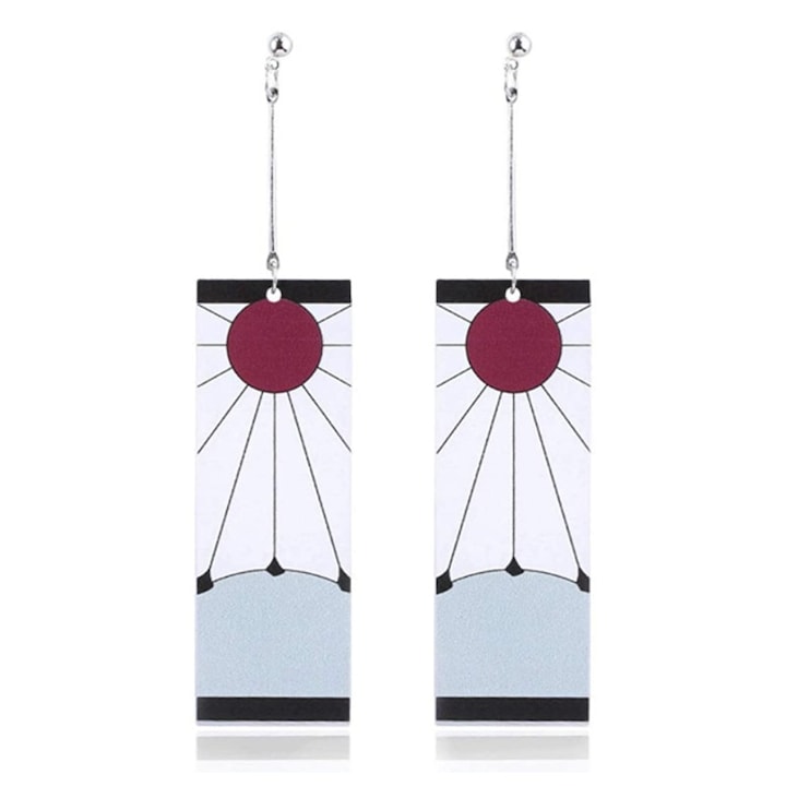 Cercei pentru femei Supertina Demon Slayer Tanjiro, Acril, 10 g, Multicolor