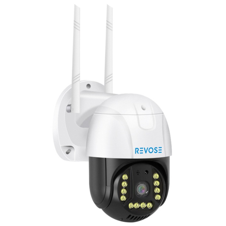 Térfigyelő Kamera REVOSE™ 5MP 2560x1920, Dedikált Alkalmazás, Intelligens Nyomkövető, PTZ, WIFI, Lan, AP hotspot, Micro SD, Forgatás, Mozgásriasztás, Beltéri és Kültéri