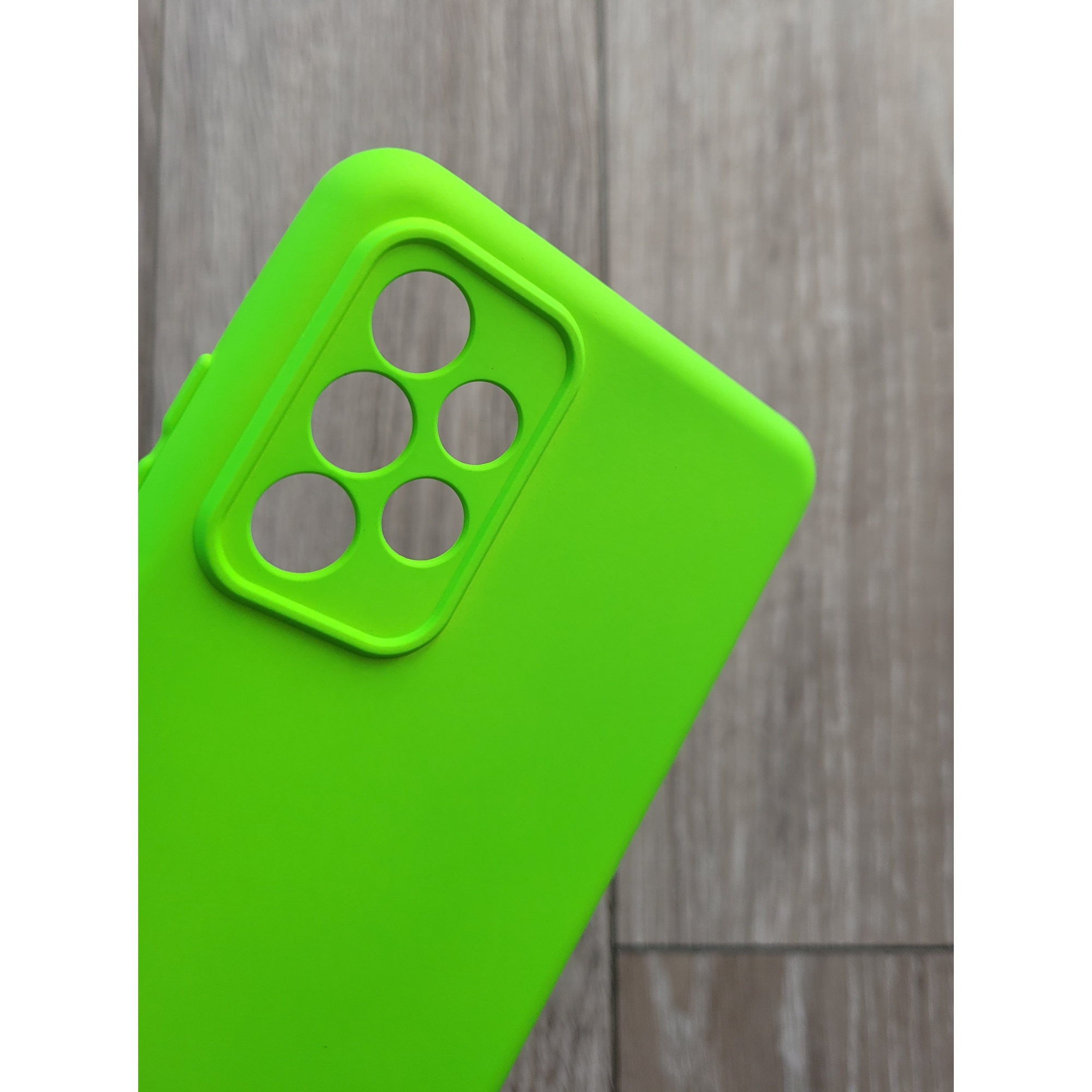 Husa silicon antisoc cu microfibra in interior compatibila cu Samsung Galaxy A52s / A52 5G Verde Neon