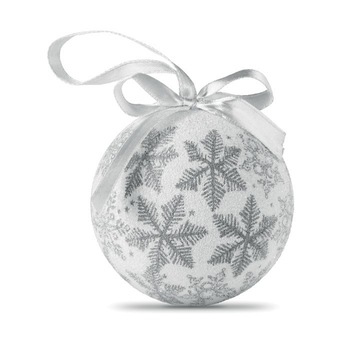 Glob de Craciun cu finisare perlata argintiu Glob de Craciun cu finisare perlata argintiu