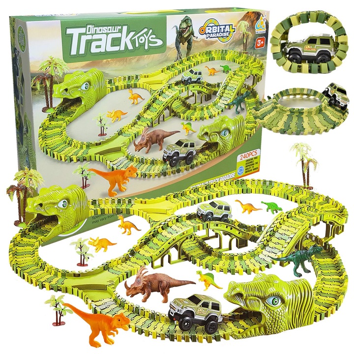 Комплект парк динозавър, 360 см, 3 години+, Многоцветен