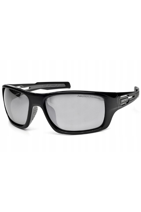 Ochelari de soare pentru barbati, Arctica, Lentile polarizate, Negru/Gri, Marime Universala