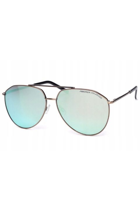 Ochelari de soare pentru barbati Flex, Arctica, Lentile polarizate, Metal, Turcoaz/Auriu, Marime Universala