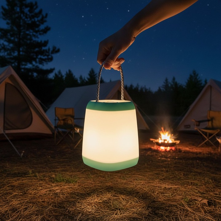 Felinar cu 16 LED, intensificator de lumina pe 3 nivele, SyaMAG®, 9x9x12,5 cm