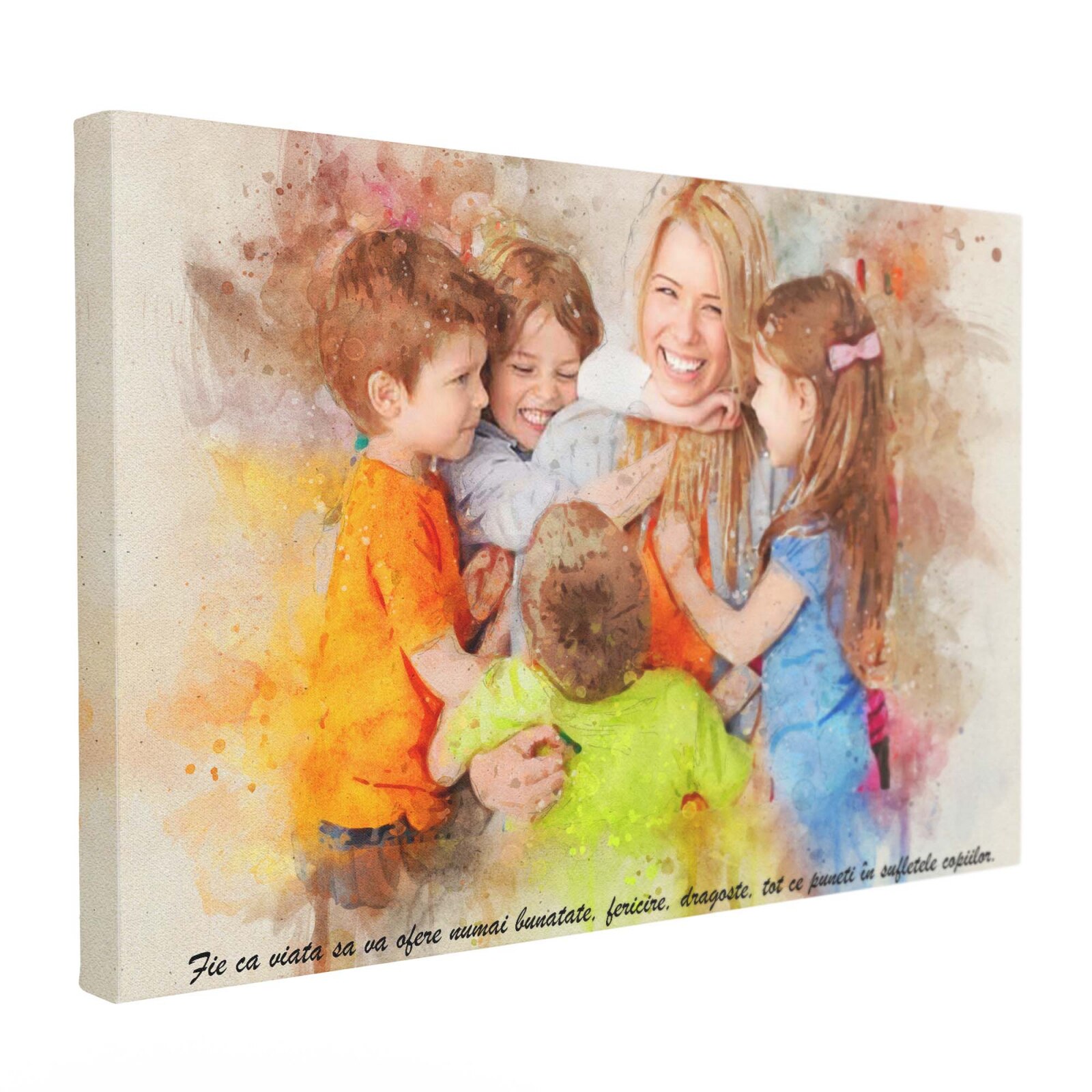 Tablou Canvas Personalizat, Intaglio, print pe panza, in stil acuarela