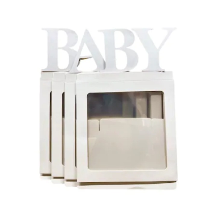 OEM kocka készlet 30 cm-es lufihoz, fehér, 4db