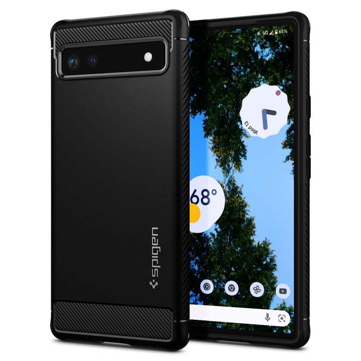 Калъф Spigen Rugged Armor за Google Pixel 6A, Matte Black