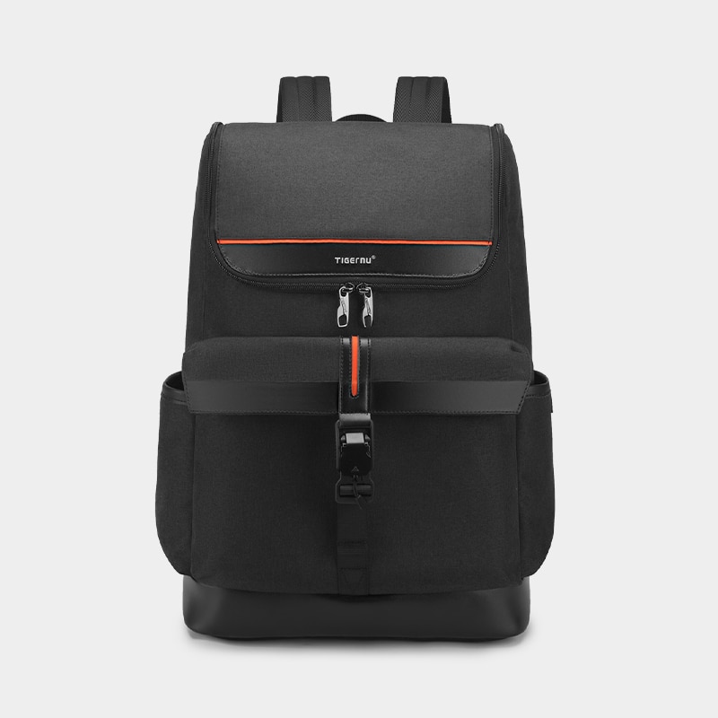 Rucsac laptop 15.6", smart casual, impermeabil, cu buzunar antifurt, Tigernu, 45x32x15 cm, Negru