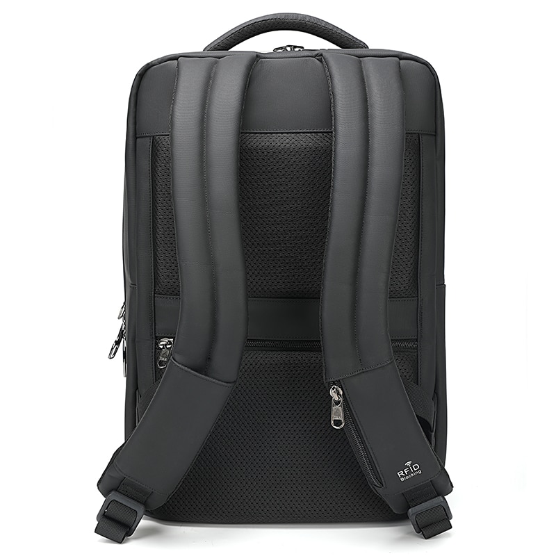 Rucsac laptop 15.6", business pentru calatorii, cu buzunar antifurt, Tigernu, 42x32x17,5 cm, Negru