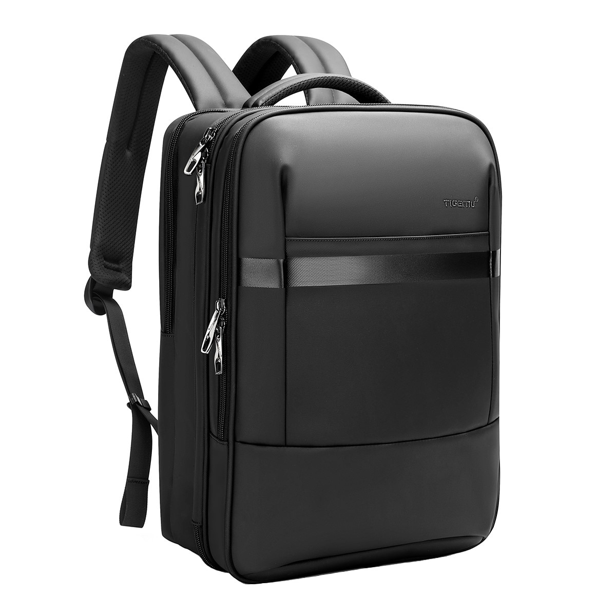 Rucsac laptop 15.6", business pentru calatorii, cu buzunar antifurt, Tigernu, 42x32x17,5 cm, Negru