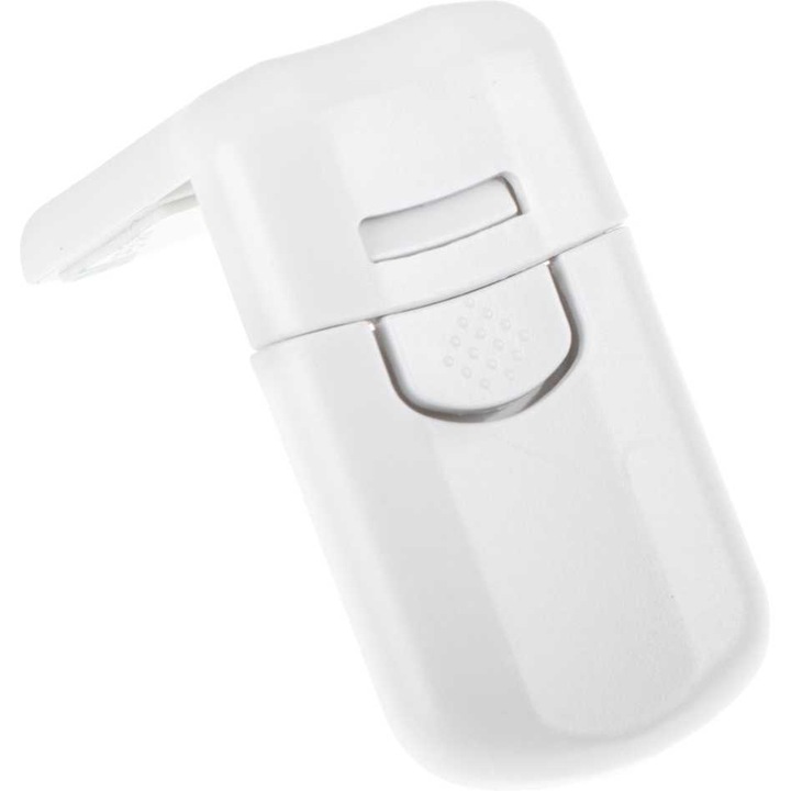 Пластмасова предпазна система за чекмеджета, 8х7х4 см, Иконка, Бяла