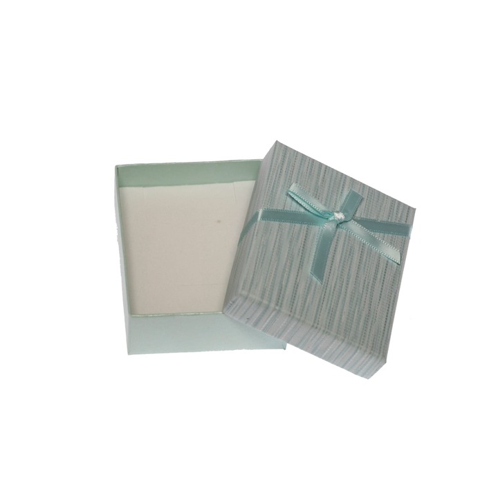 Cutie Cadou Dreptunghiulara Albastra pentru Inele, Cercei, Bratari, 8/6/3 cm