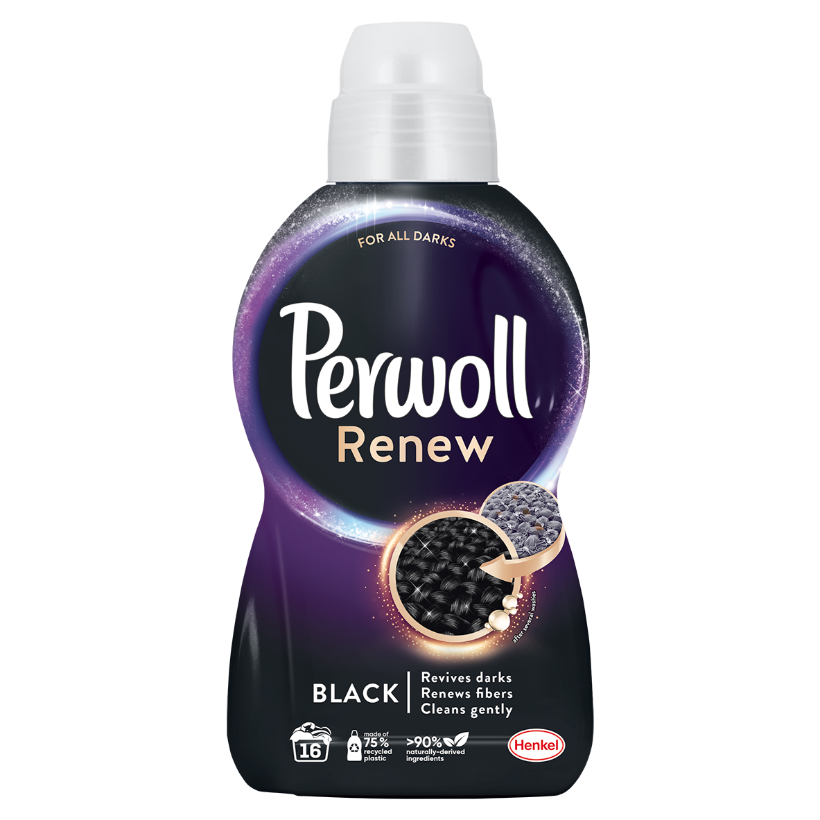 960 ml Detergent lichid Renew pentru Black, spalari, 16 rufe Perwoll