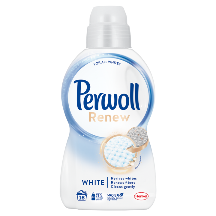 Detergent lichid pentru rufe Perwoll Renew White, 16 spalari, 960 ml