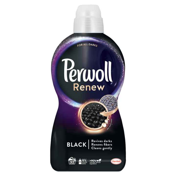 Detergent lichid pentru rufe Perwoll Renew Black, 32 spalari, 1.92 l