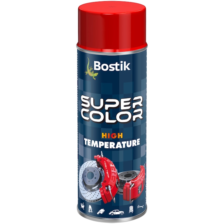 Spray retus vopsea termorezistent Bostik, 800°C, 400ml, Rosu